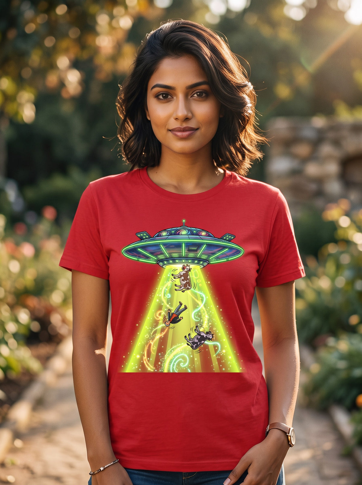 UFO Abduction Unisex Graphic T-Shirt