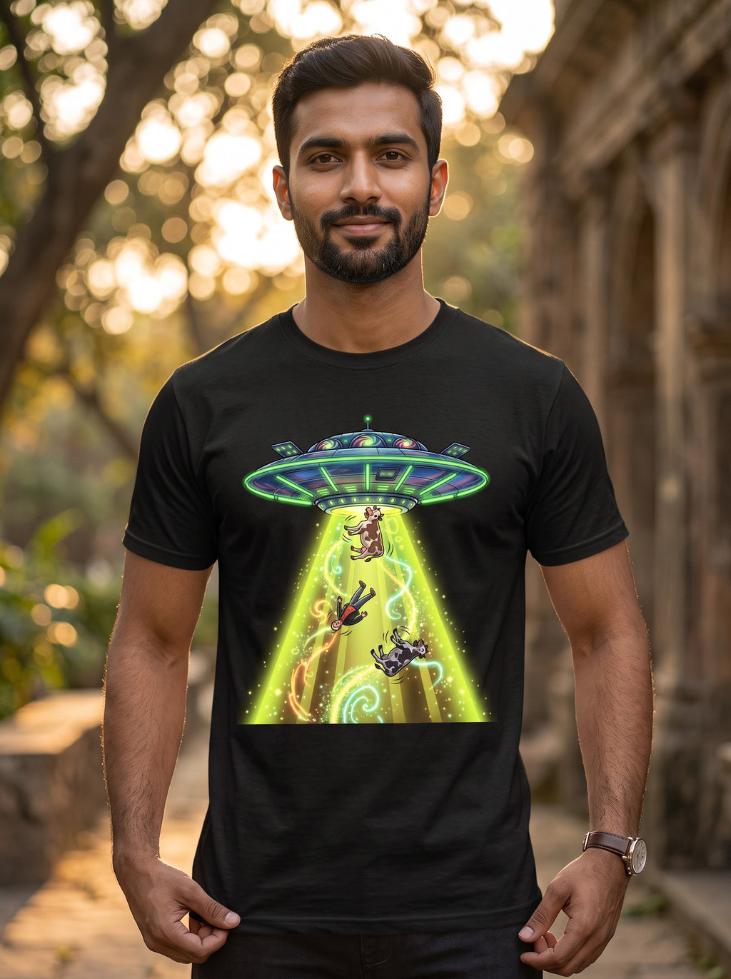UFO Abduction Unisex Graphic T-Shirt