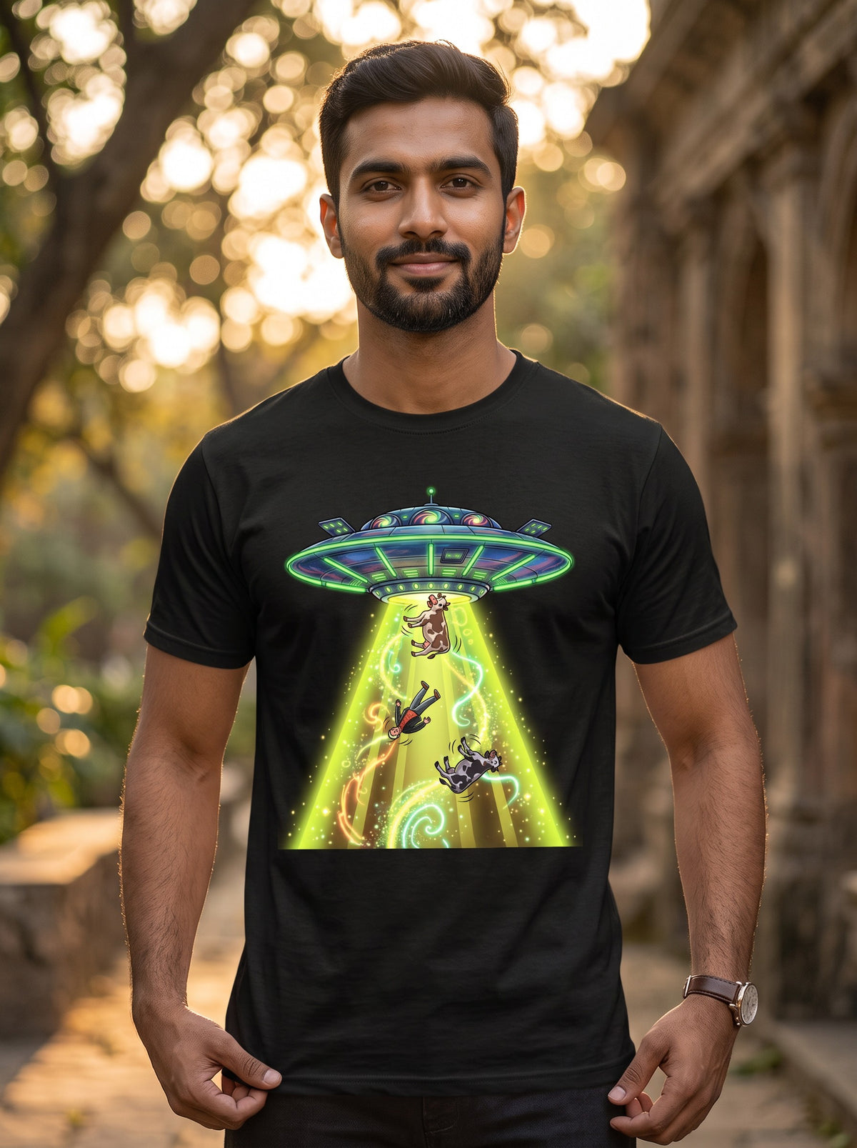 UFO Abduction Unisex Graphic T-Shirt