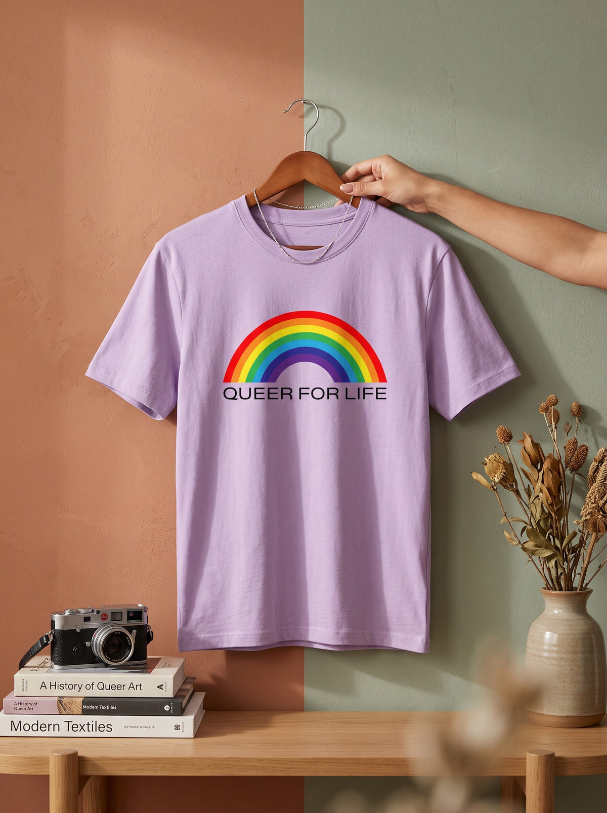 QUEER FOR LIFE Unisex Graphic T-Shirt
