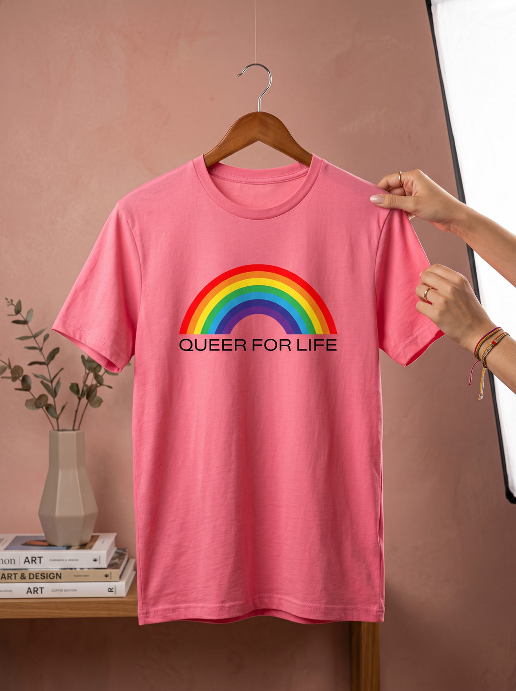 QUEER FOR LIFE Unisex Graphic T-Shirt