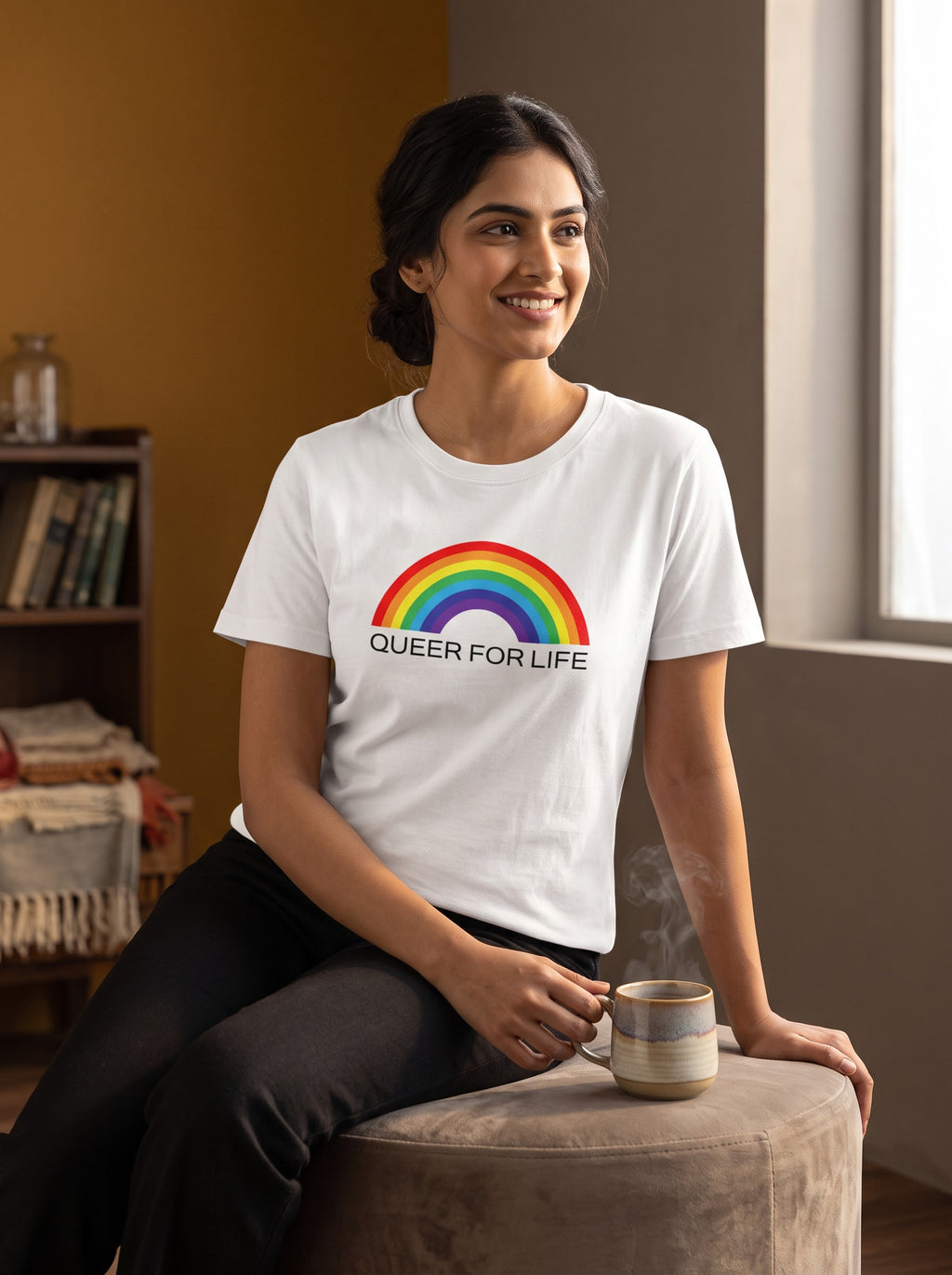QUEER FOR LIFE Unisex Graphic T-Shirt