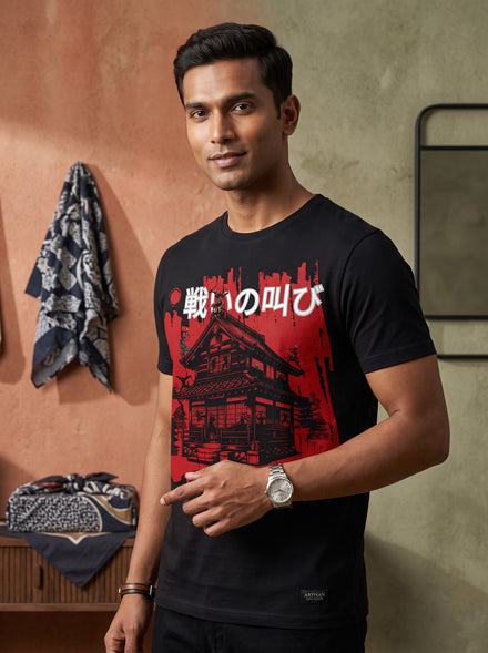 Japanese Samurai Mansion Unisex Graphic T-Shirt
