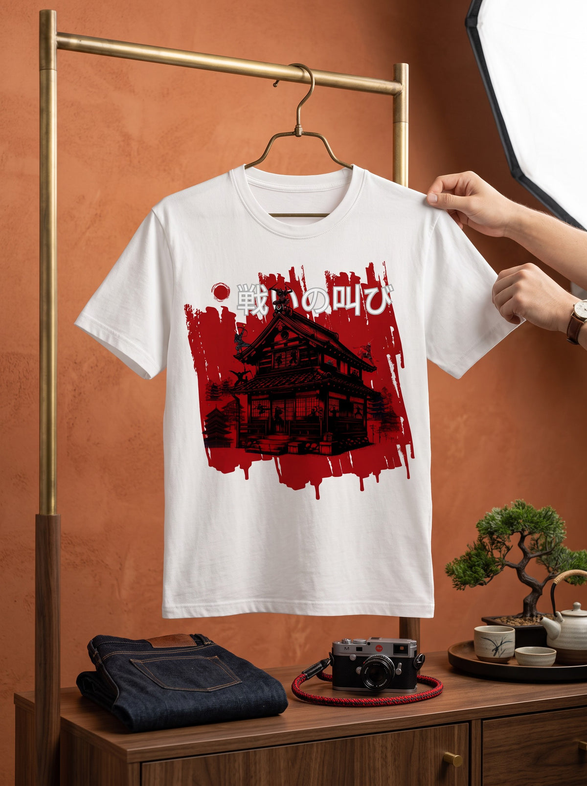 Japanese Samurai Mansion Unisex Graphic T-Shirt