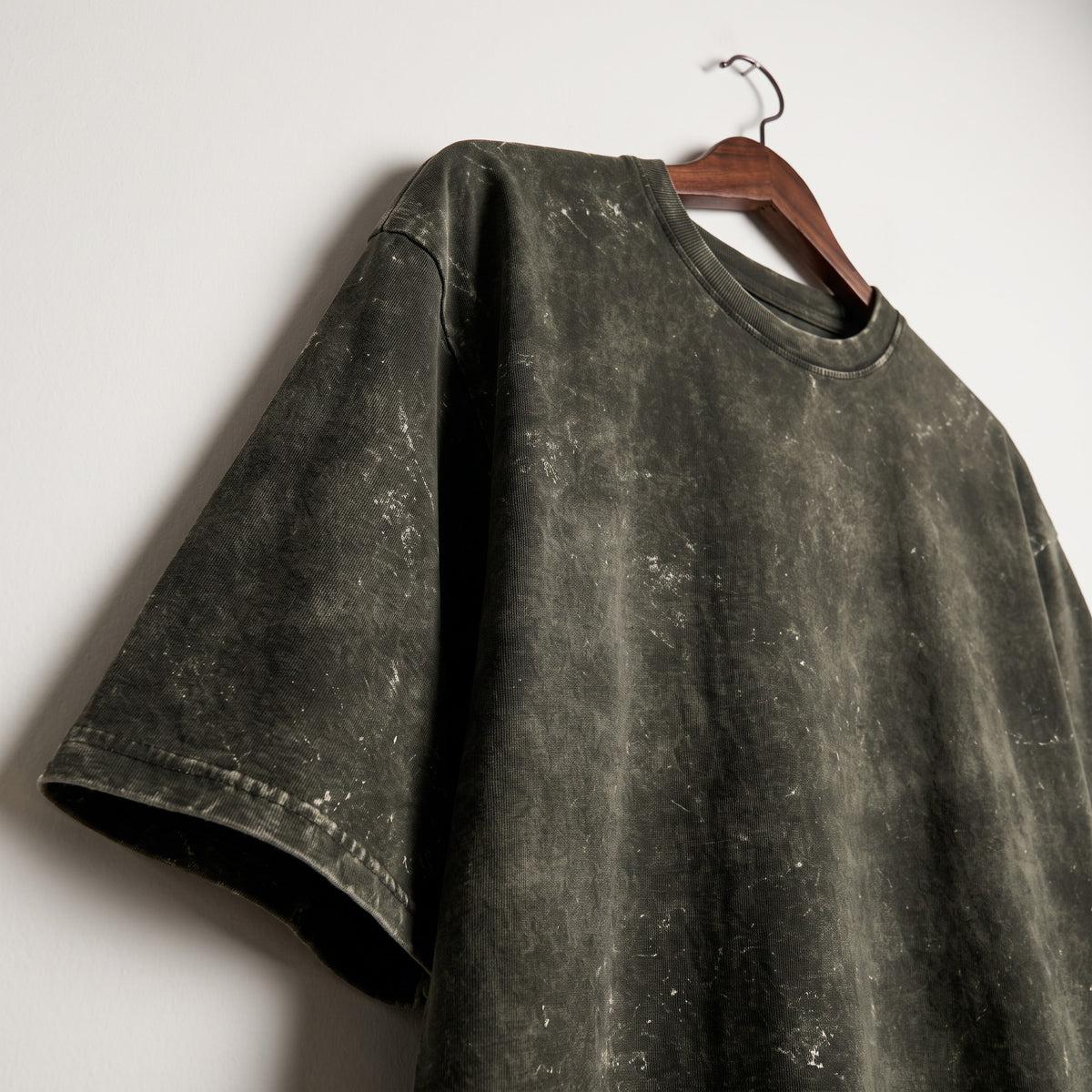 Acid Wash Oversized Tee – Olive Green | Unisex