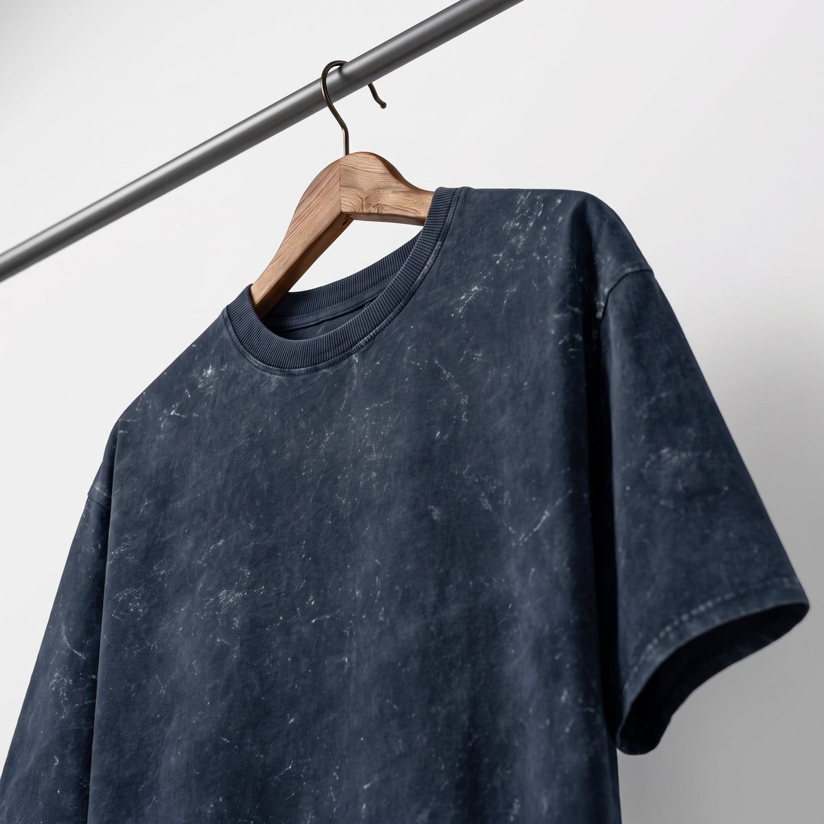 Acid Wash Oversized Tee – Navy Blue | Unisex