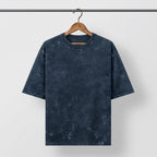 Acid Wash Oversized Tee – Navy Blue | Unisex