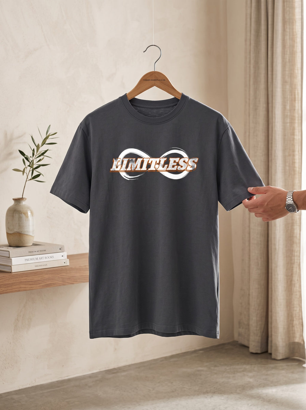 Limitless Classic Crew Tee – Steel Grey | Unisex