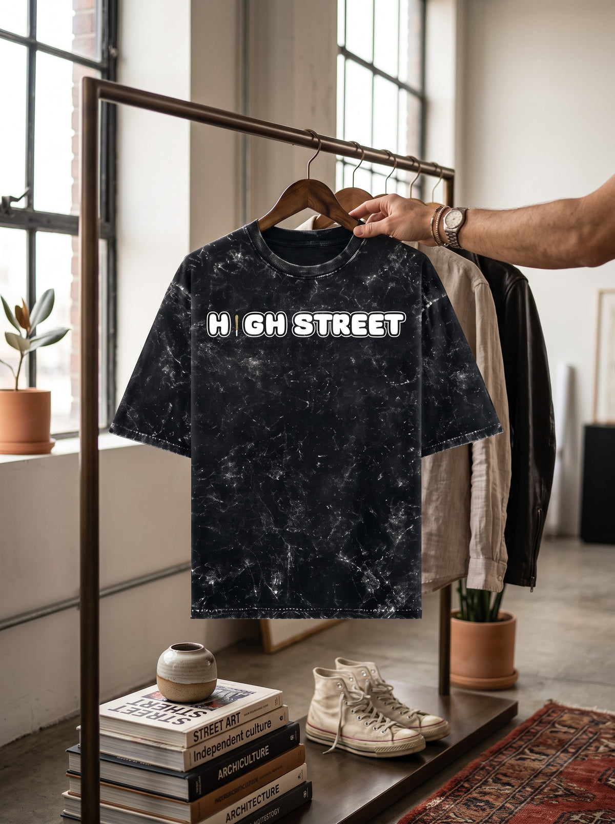 Highstreet Acid Wash Oversized T-Shirt – Unisex