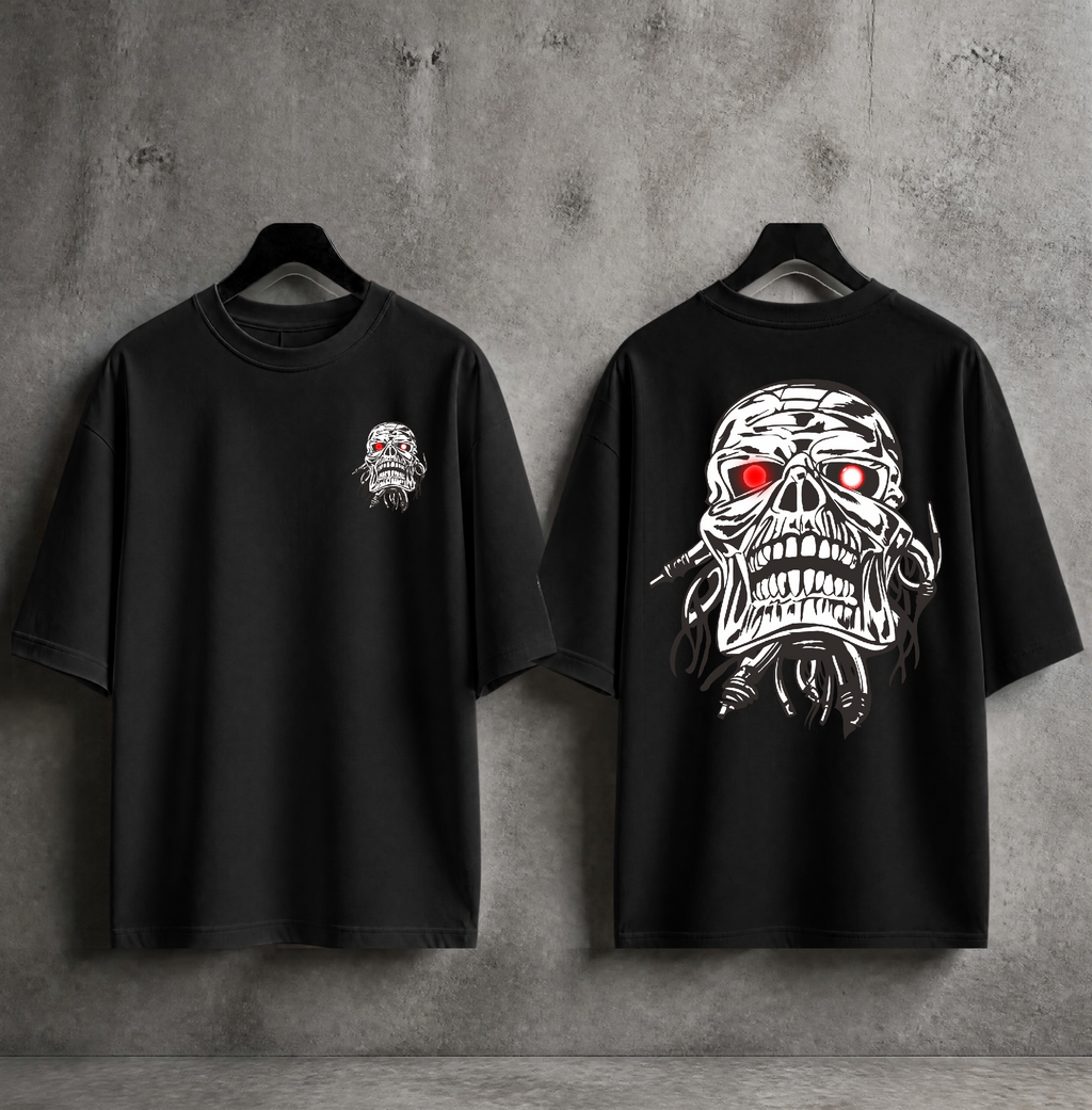 Mecha Skull Oversized Tee | Unisex