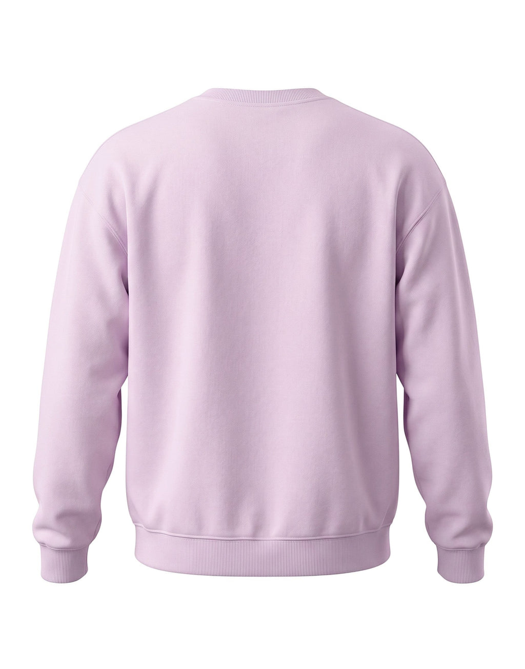 Baby Pink Oversized Sweatshirt on BABY PINK unisex premium soft-touch cotton blend crew neck, relaxed roomy fit warm embrace, dropped shoulder contemporary design, beautiful soft lavender hue, ribbed cuffs hem durable, classic crew neckline, oversized silhouette polished laid-back