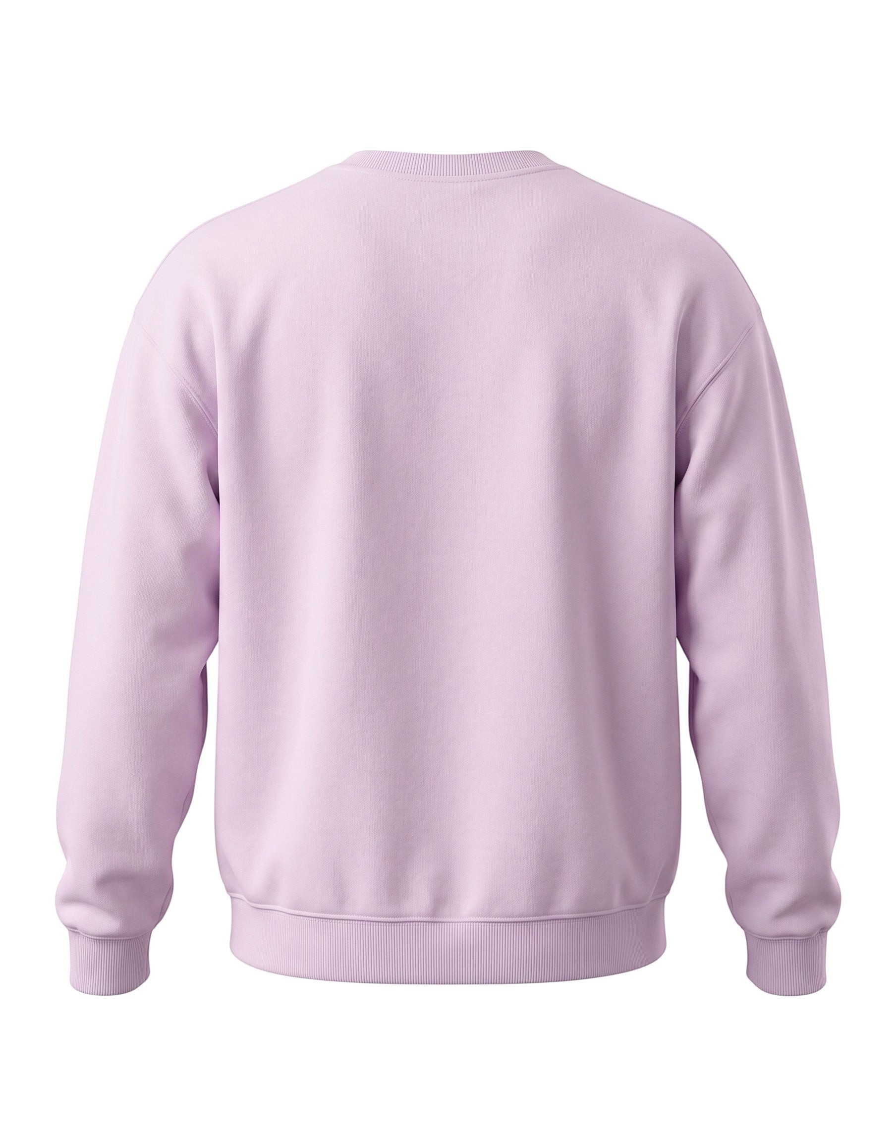 Baby Pink Oversized Sweatshirt on BABY PINK unisex premium soft-touch cotton blend crew neck, relaxed roomy fit warm embrace, dropped shoulder contemporary design, beautiful soft lavender hue, ribbed cuffs hem durable, classic crew neckline, oversized silhouette polished laid-back