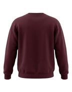 Burgundy Oversized Sweatshirt on BURGUNDY unisex premium soft-touch cotton blend crew neck, relaxed roomy fit modern streetwear aesthetic, deep rich burgundy hue sophisticated, durable ribbed cuffs hem cozy secure, classic crew neckline, oversized silhouette gender-neutral, timeless style