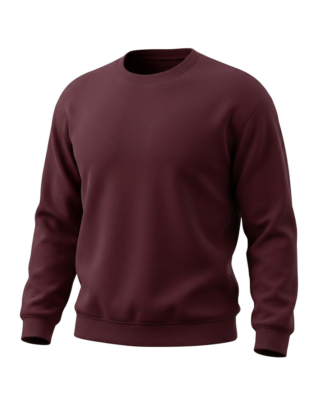 Burgundy Oversized Sweatshirt on BURGUNDY unisex premium soft-touch cotton blend crew neck, relaxed roomy fit modern streetwear aesthetic, deep rich burgundy hue sophisticated, durable ribbed cuffs hem cozy secure, classic crew neckline, oversized silhouette gender-neutral, timeless style