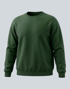 Forest Green Oversized Sweatshirt on FOREST GREEN unisex premium soft-touch fabric crew neck, relaxed roomy fit modern aesthetic, deep rich forest green hue sophisticated, ribbed cuffs hem durable, classic crew neck design, oversized silhouette minimalist look