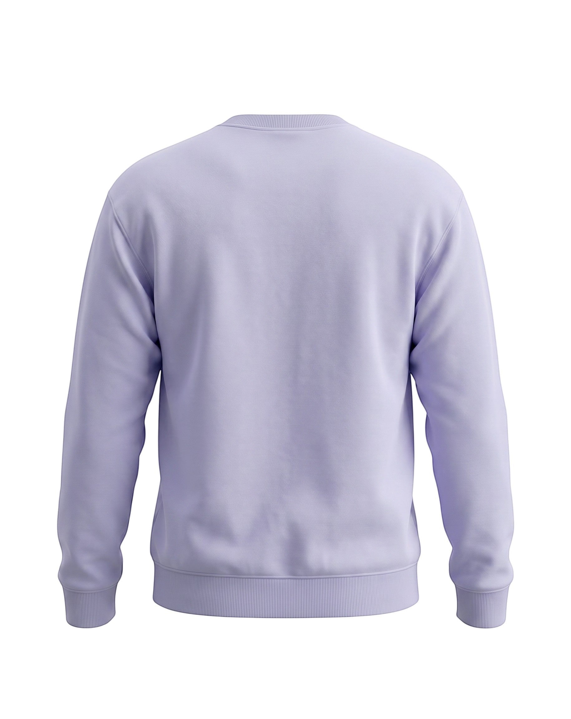 Lavender Oversized Sweatshirt on LAVENDER unisex premium cotton blend crew neck, roomy fit warm embrace, dropped shoulder streetwear aesthetic, soft lavender hue, ribbed cuffs hem, durable relaxed oversized fit