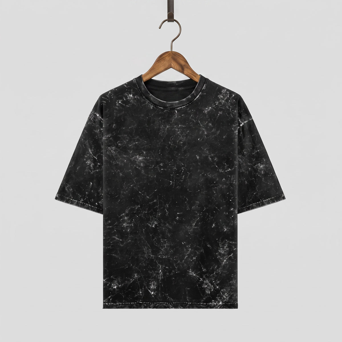 Acid Wash Oversized Tee – Black | Unisex