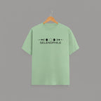Selenophile Moon Phase T-Shirt on JADE GREEN unisex classic crew, relaxed comfortable fit everyday wear, minimalist moon phase graphic Selenophile word chest celestial passion, durable crew neckline classic look, soft breathable fabric all-day comfort, high-quality fade-resistant graphic print, unisex design flattering fit all body types, lightweight breathable material year-round