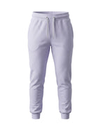 Tribe Neo 91 lavender unisex everyday joggers in soft cotton fleece with a drawstring waist and ribbed cuffs.