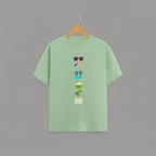 Vacation Inspired DND graphic t-shirt on JADE GREEN unisex 100% cotton crew neck, playful vacation-inspired graphic print on front, beach summer design, DTG print 300 DPI, 180 GSM breathable soft fabric
