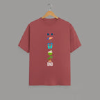 Vacation Inspired DND graphic t-shirt on BRICK RED unisex 100% cotton crew neck, playful vacation-inspired graphic print on front, beach summer design, DTG print 300 DPI, 180 GSM breathable soft fabric