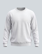 White Oversized Sweatshirt on WHITE unisex soft high-quality cotton blend crew neck, relaxed roomy fit contemporary silhouette, clean minimalist white design wardrobe staple, ribbed cuffs hem secure structured, classic crew neckline, oversized fit modern look, gender-neutral versatile design, durable ribbed crew neck